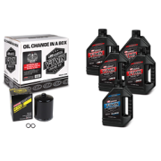 MAXIMA V-TWIN OIL CHANGE KIT SYNTHETIC W/ BLACK FILTER, SPORTSTER