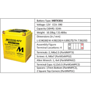 MBTX30U Motobatt 12V AGM Battery